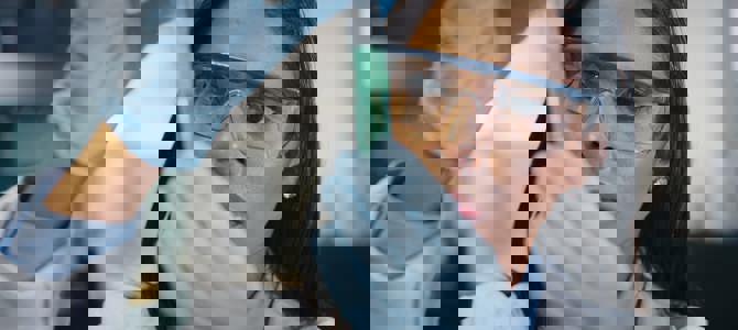 Scientist examining a water sample