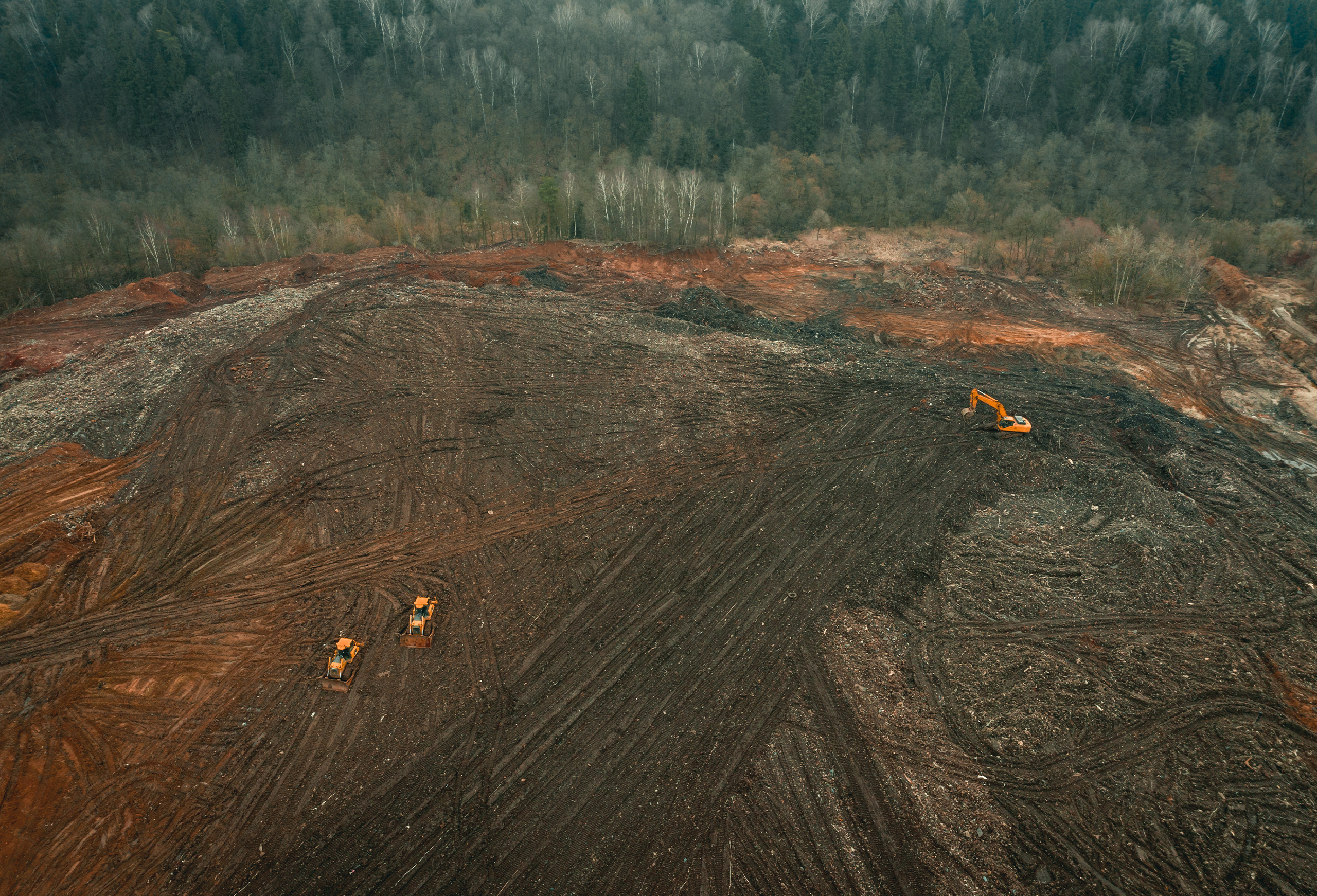 Clearing a large site
