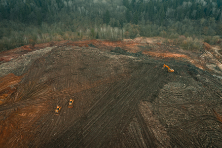 Clearing a large site